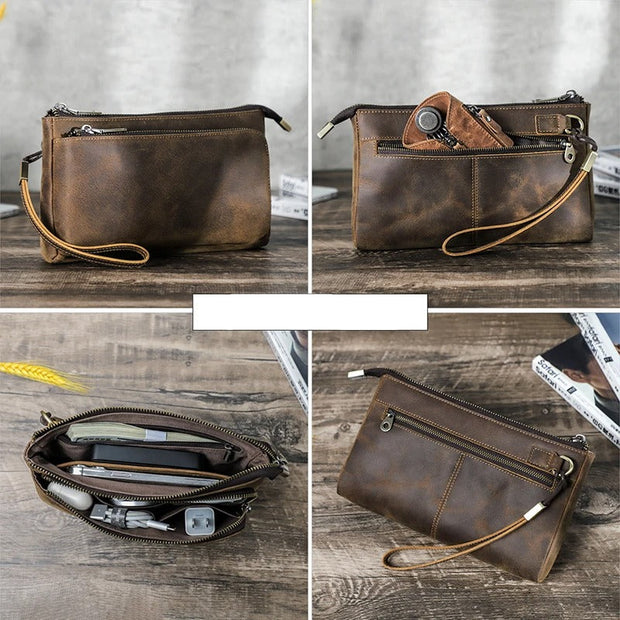 Pochette Homme Cuir Premium -II differentes vues