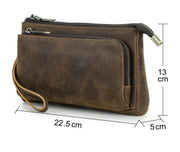 Pochette Homme Cuir Premium -II dimension