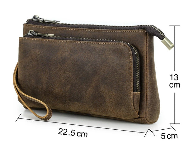 Pochette Homme Cuir Premium -II dimension
