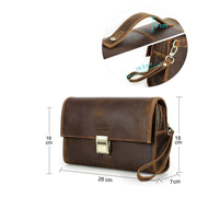 Pochette Homme Cuir Vintage dimension