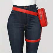 Sac Banane Femme Jambe Retro -I rouge