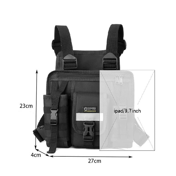 Sac Banane Homme ChestBag-II dimension