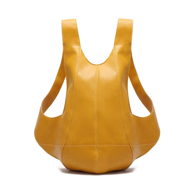 Sac à Dos Homme Gilet Cuir jaune