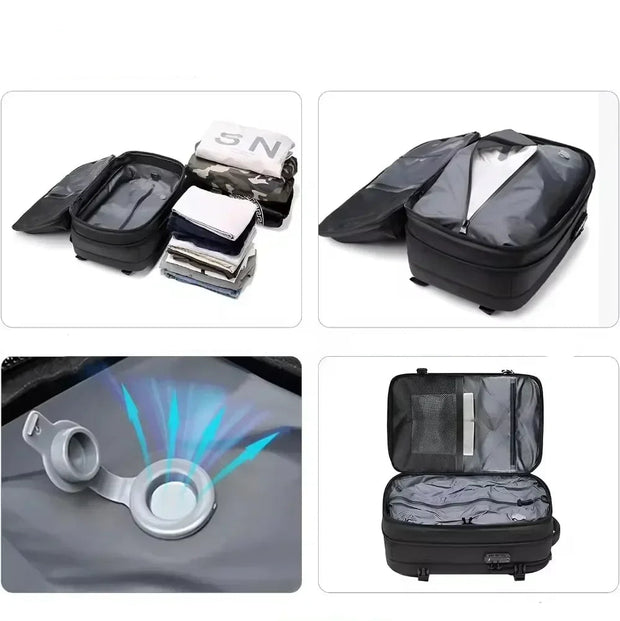 Sac à Dos Unisexe Professionnel de Voyage Compressible -II / Port  USB / Pompe Électrique compression