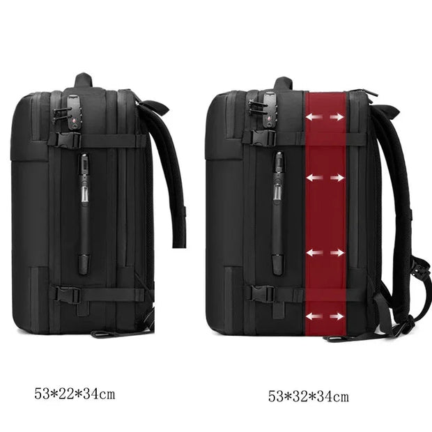 Sac à Dos Unisexe Professionnel de Voyage Compressible -II / Port  USB / Pompe Électrique extension