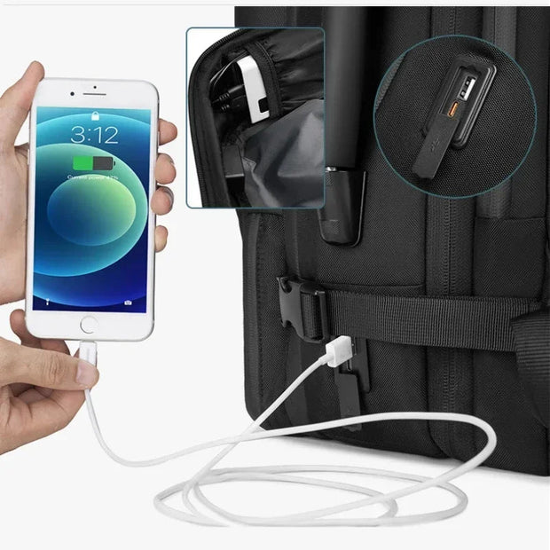 Sac à Dos Unisexe Professionnel de Voyage Compressible -II / Port  USB / Pompe Électrique usb