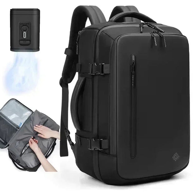 Sac à Dos Unisexe Professionnel de Voyage Compressible -II / Port  USB / Pompe Électrique version 1 noir