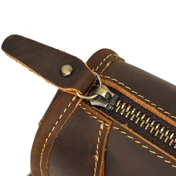 Sac a Bandouliere Business Homme Cuir Veritable Haut de Gamme fermeture 2
