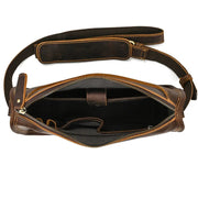 Sac a Bandouliere Business Homme Cuir Veritable Haut de Gamme interieur