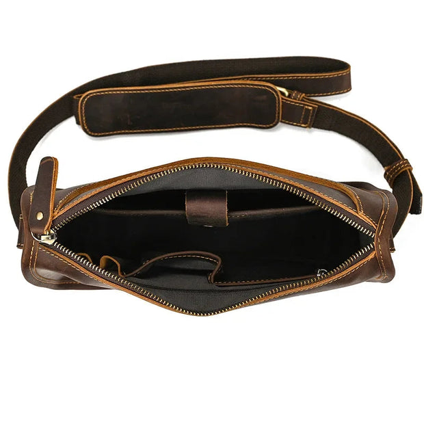 Sac a Bandouliere Business Homme Cuir Veritable Haut de Gamme interieur
