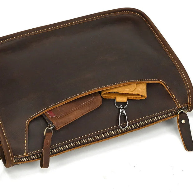 Sac a Bandouliere Business Homme Cuir Veritable Haut de Gamme vue de dos