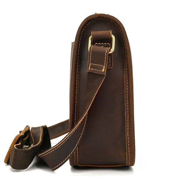 Sac a Bandouliere Business Homme Cuir Veritable Haut de Gamme vue de profil