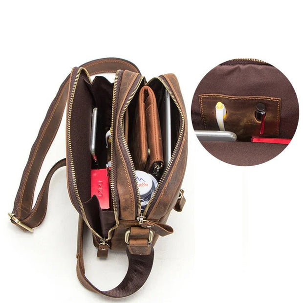 Sac a Bandouliere Homme Vintage -II details