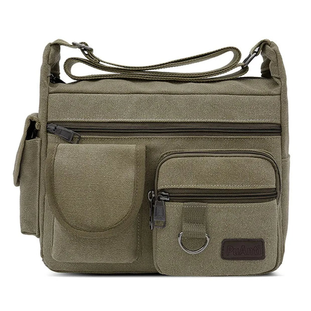 Sac à Bandoulière Homme Vintage -I vert