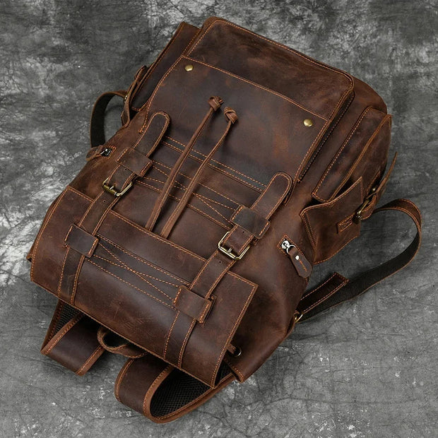 Sac a Dos Unisexe Cuir Vintage couché