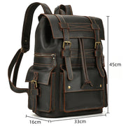 Sac a Dos Unisexe Cuir Vintage dimension