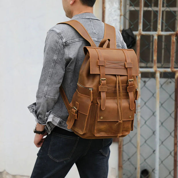 Sac a Dos Unisexe Cuir Vintage essais