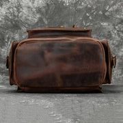 Sac a Dos Unisexe Cuir Vintage vue de dessous