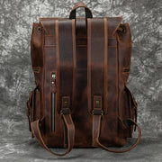 Sac a Dos Unisexe Cuir Vintage vue de dos