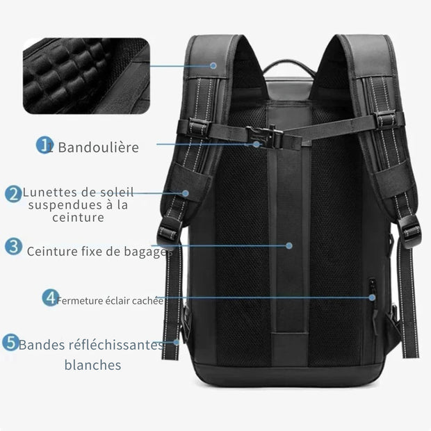 Sac a Dos Unisexe Professionnel de Voyage Compressible details 2