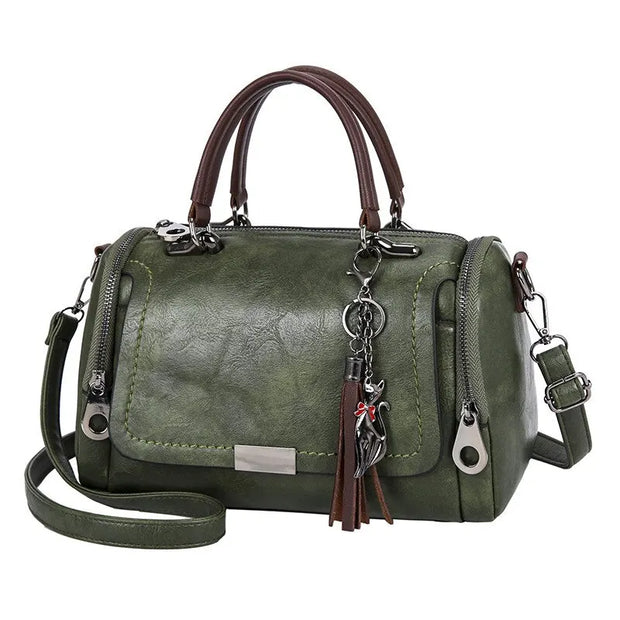 Sac a Main Leather -I vert