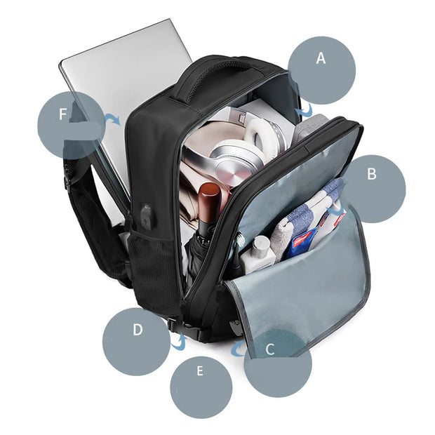 Sac a dos Unisexe Pro -IV / Port USB compartiments
