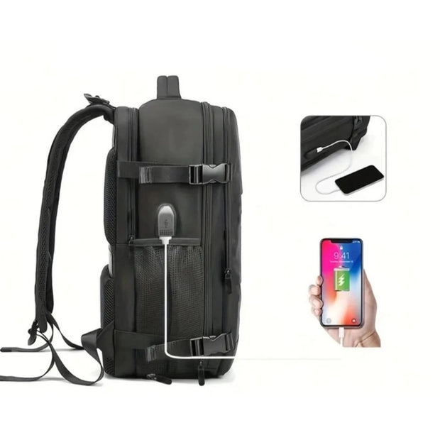 Sac a dos Unisexe Pro -IV / Port USB vue de profil 
