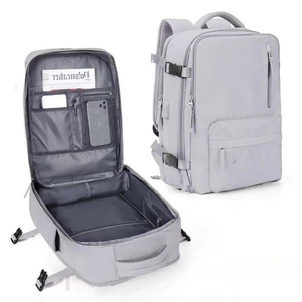 Sac a dos Unisexe Professionnel de Voyage / Port USB gris
