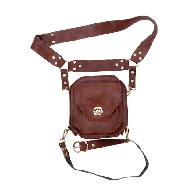 Sac de Jambe Femme Retro -III brun 2