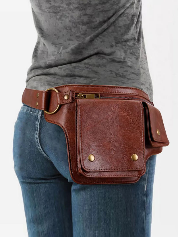 Sac de Jambe Femme Retro -II marron