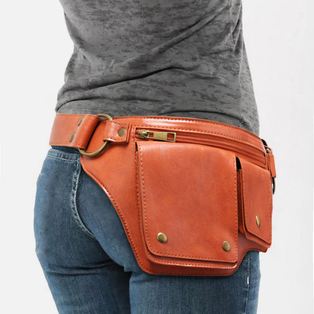 Sac de Jambe Femme Retro -II marron clair