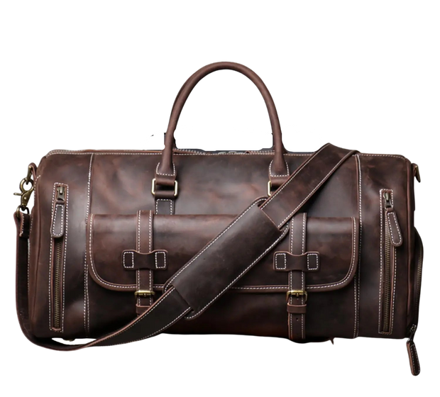 Sac de Voyage Vintage Cuir Véritable bun exemple 