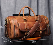 Sac de Voyage Vintage Cuir Véritable dimension 